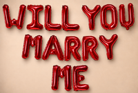 "Marry Me" Balloon Sign