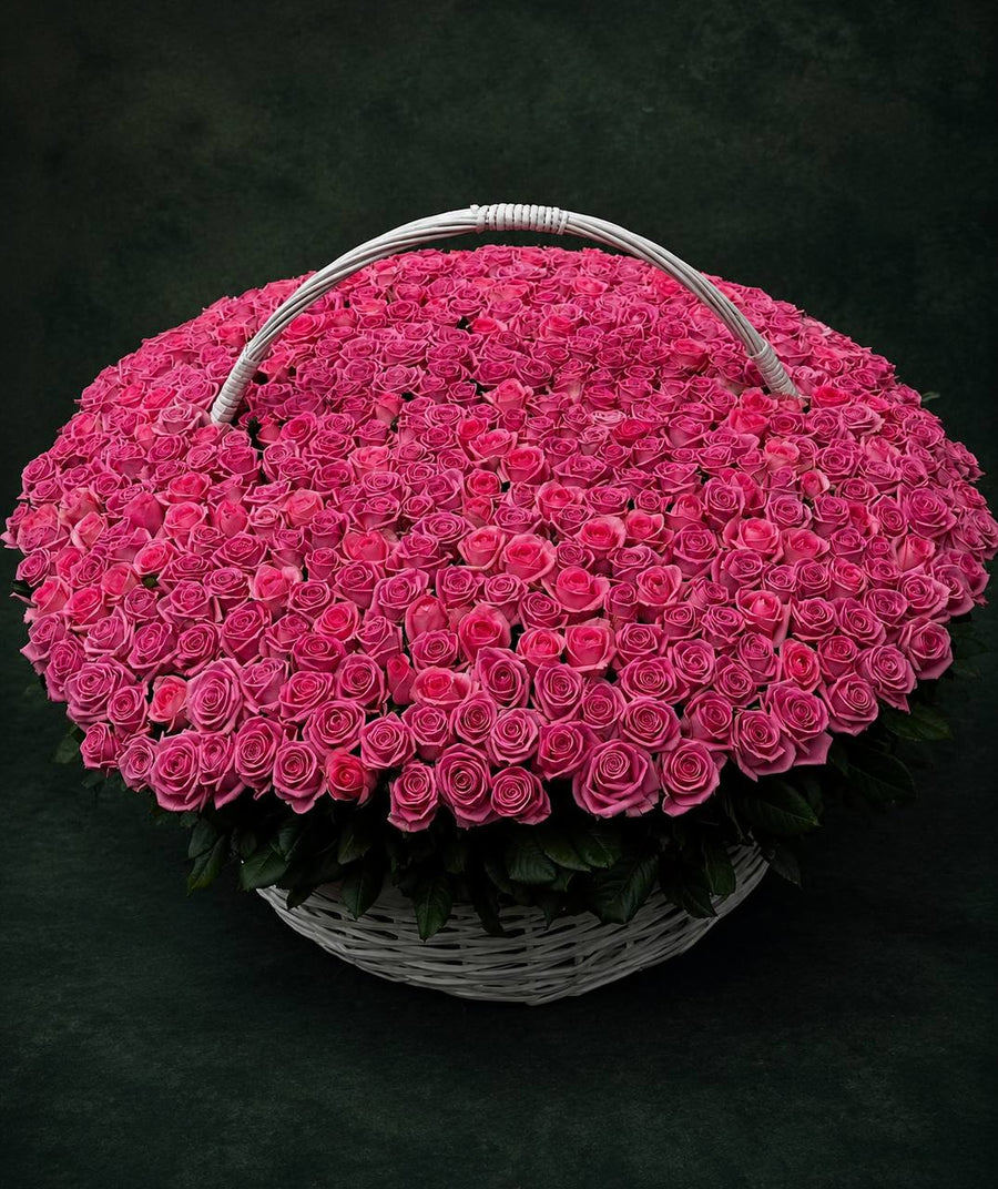 LaFia 501 pink roses basket