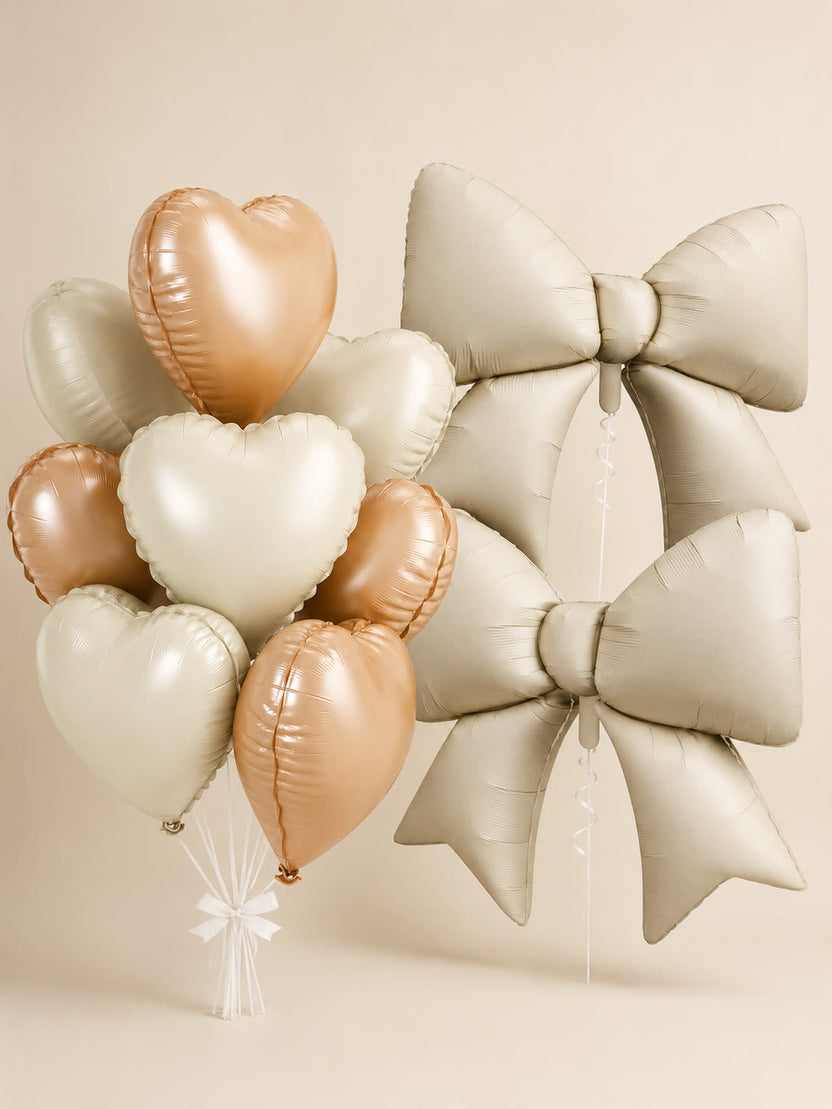 Styled luxury balloon bouquet with ribbons, design two - LaFia Flowers