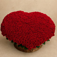 Heart Rose Basket - 501 Roses