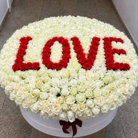 Custom Word Rose Arrangement - up to 4 letters
